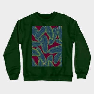 Tropical Banana Leaves Crewneck Sweatshirt